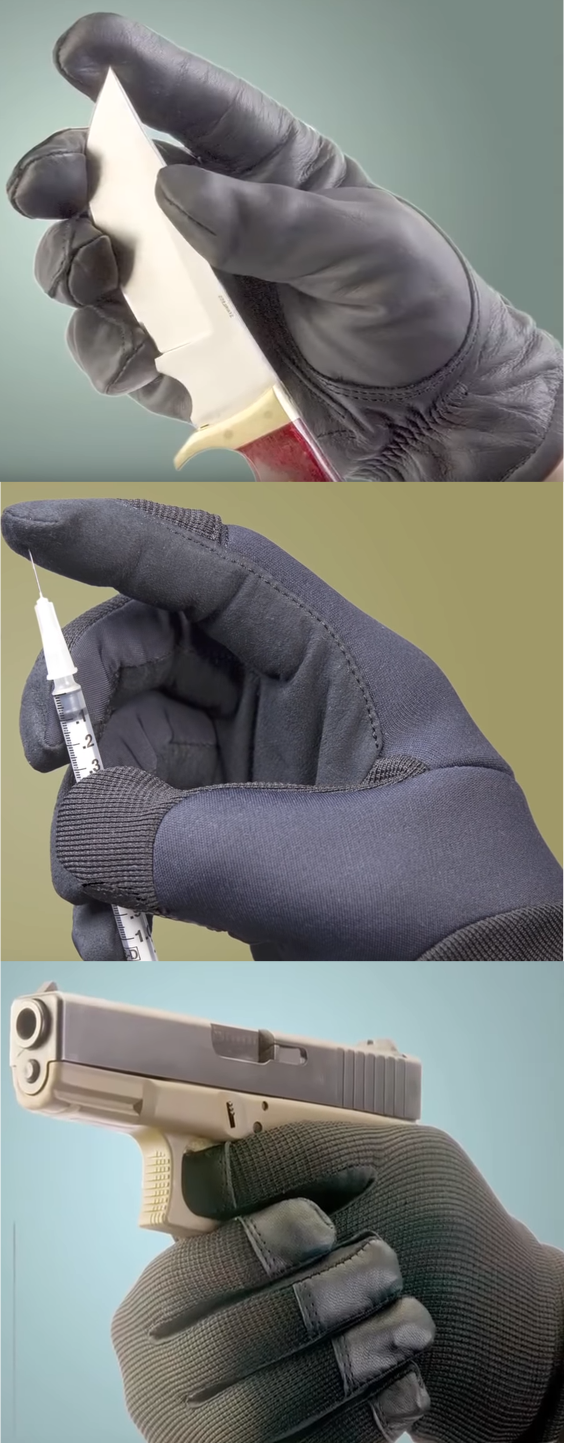 TurtleSkin® Police Duty Needle Stick Resistant Law Enforcement Gloves